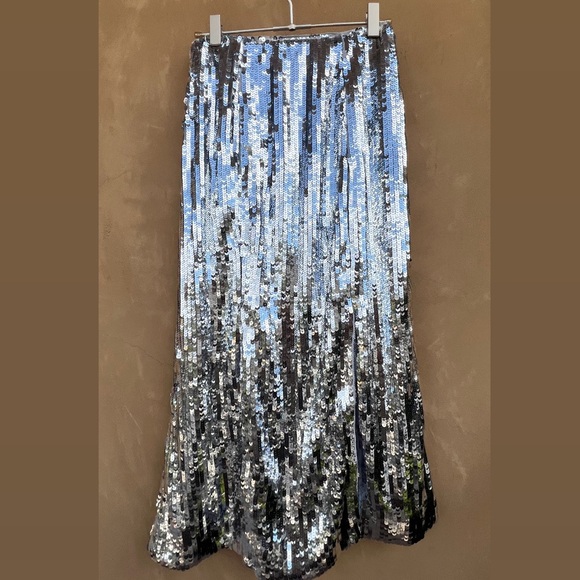 J.Crew Collection Sequin Skirt in Silver 00 - Picture 5 of 16